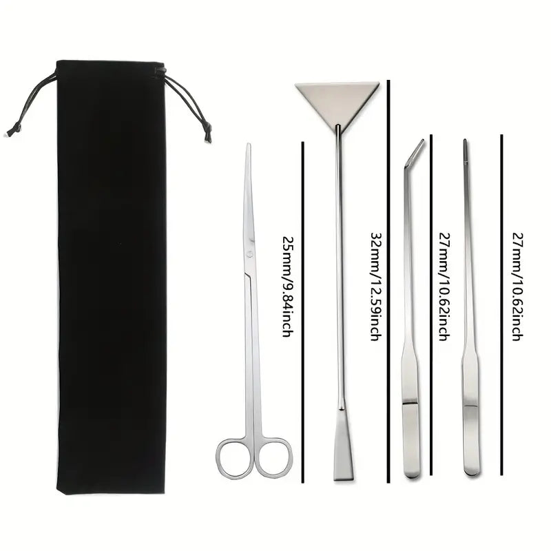 4-Piece Aquarium Plant Tool Set
