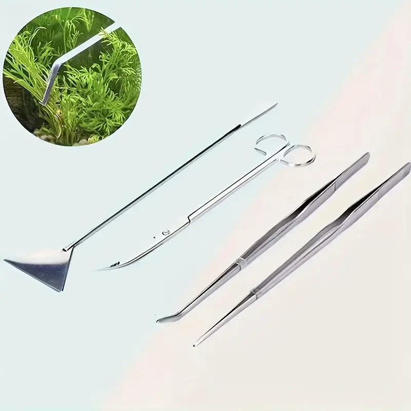 4-Piece Aquarium Plant Tool Set