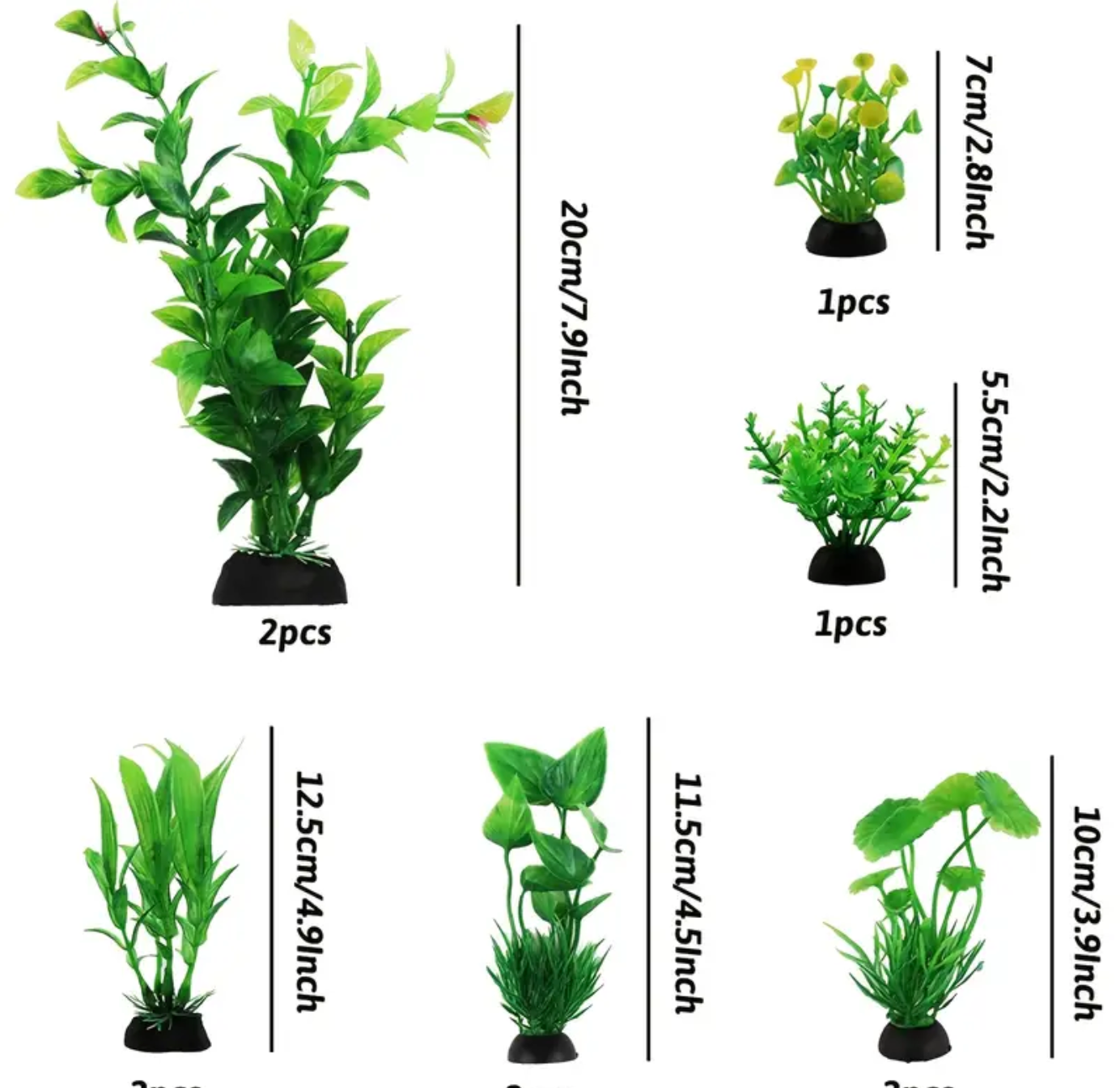 Artificial Aquarium Plants (10pcs)